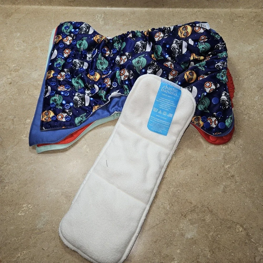 Mama Koala Cloth Diaper Covers Lot 4 Baby One Size‎ Newborn Star Wars Reusable